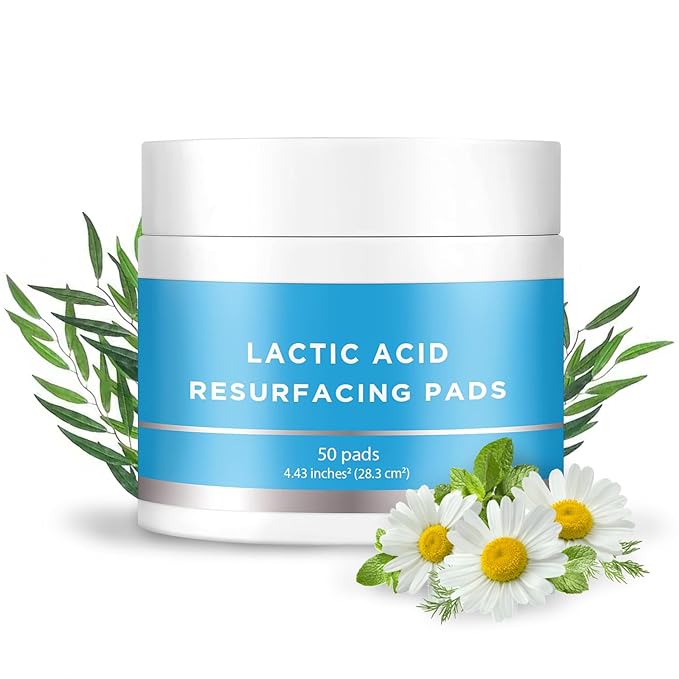 Pure Daily Care Lactic Acid Resurfacing Pads - Exfoliating Advanced Salicylic, Lactic, and Mandelic Acid