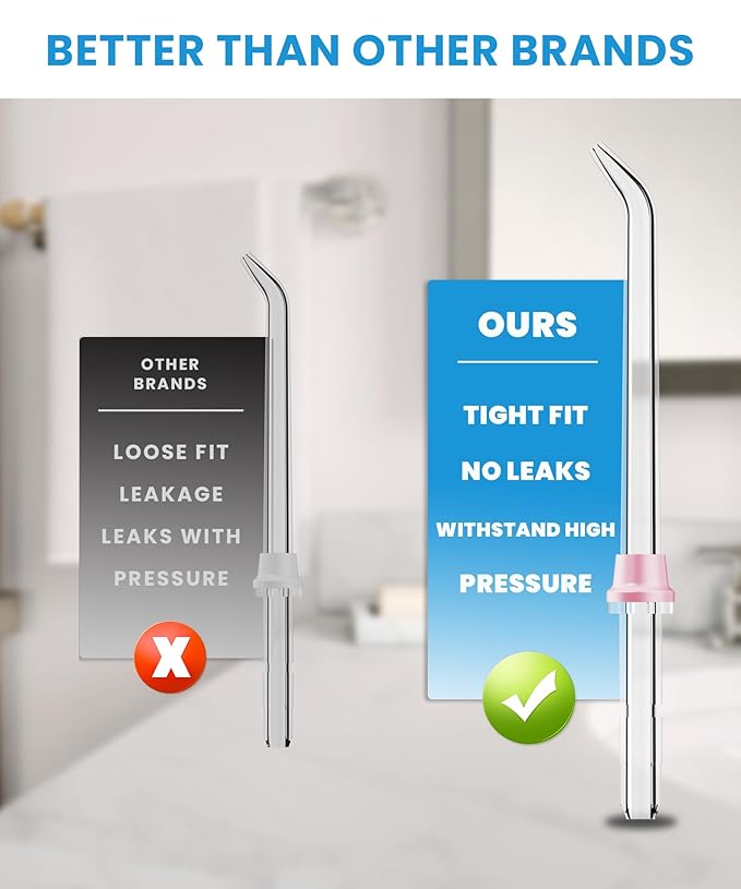 Replacement Tips for Waterpik Water Flosser (6 Classic Jet Tips), Waterpik replacement heads, Replacement Classic Jet Tips Compatible with Waterpik Oral Irrigator