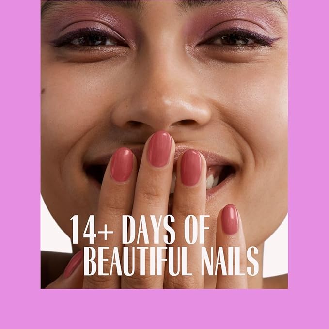 Premium Peel Off Gel Polish Kit - UV & LED Lamp Gel Nail Polish Set includes Base, Top Coat & Nude Color - Beginner Friendly