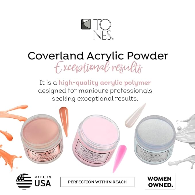 TONES Coverland Acrylic Powder "Sweet Sin" - Limited Edition | Professional Nail Enhancement Long Lasting Formula Bubble Free Finish | 3.5 oz
