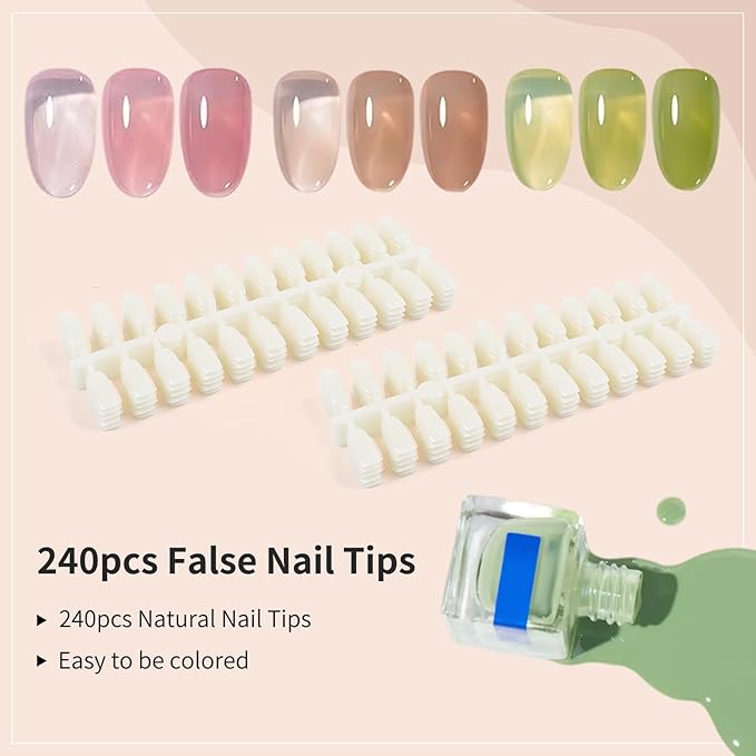 216 Colors Nail Display Chart, Nail Colors Book with 240 False Nail Tips, Professional Nail Gel Polish Organizer Color Card for Salon, Nail Swatches Book Sample Chart Tool Set (Black, 1 Pack)