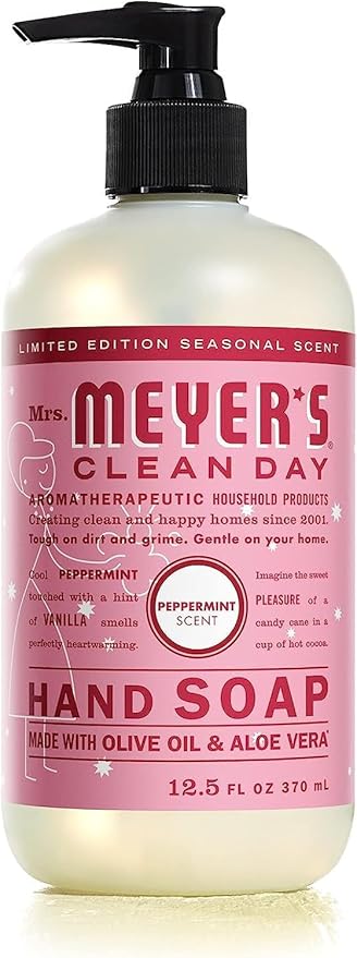 Mrs. Meyer's Liquid Hand Soap Variety Pack (Peppermint + Oat Blossom) 12.5 oz. (Pack of 2)
