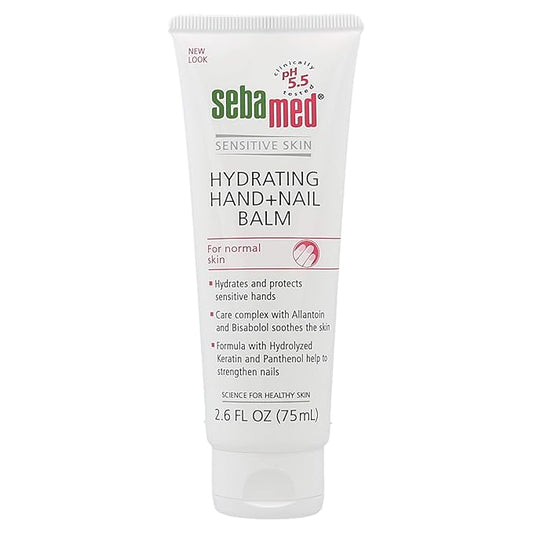 Sebamed Hand and Nail Balm pH 5.5 for Sensitive Skin Hypoallergenic Non-greasy Dermatologist Recommended Moisturizer 2.6 Fluid Ounces (75 Milliliters)