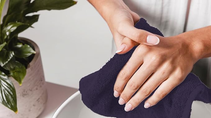 Avalon Towels Cotton Washcloths – (Pack of 36) Size 12x12 Inches, 100% Ring Spun Cotton, Soft & Absorbent Face Towels, Gym Towels, Hotel and Spa Quality, Reusable Fingertip Towels (Plum)