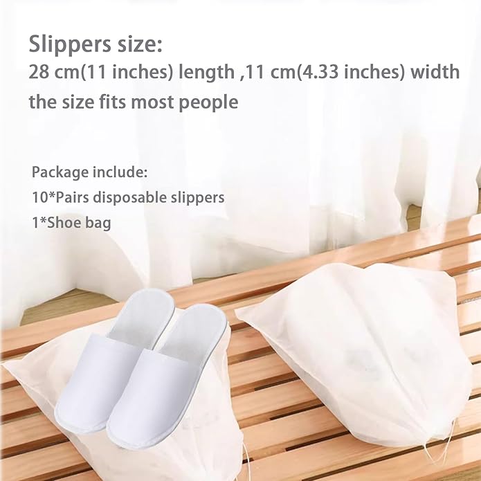 Disposable Home Slippers, Disposable Hotel Slippers Indoor Disposable Adult Spa Slippers for US Men