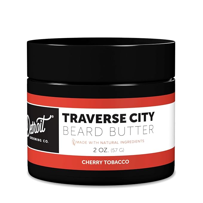 Detroit Grooming Co. Beard Butter for Men | Softens, Thickens & Hydrates with Safflower Oil & Shea Butter | Traverse City Scent, 2oz