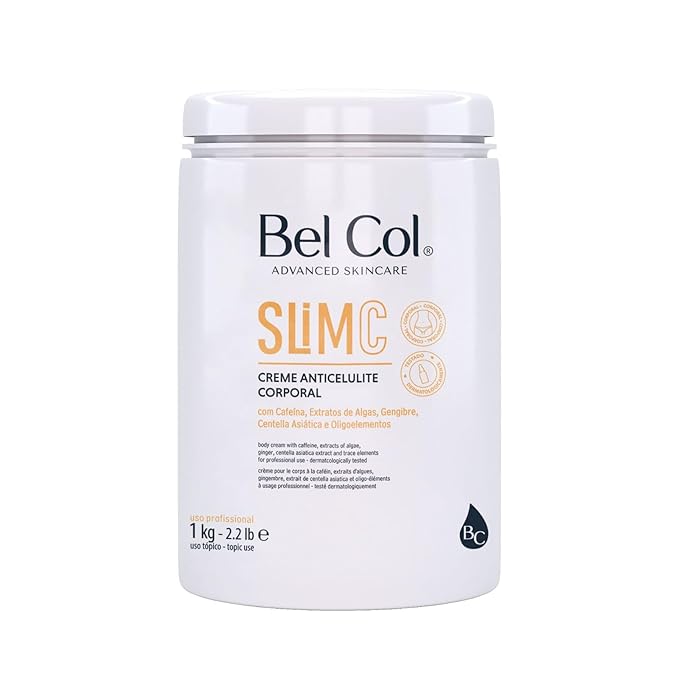 Bel Col Slim C Cellulite Treatment Lotion - Enhance Skin Tone and Texture with Advanced Formula (Caffeine, Ginger and Centella Asiatica) - 0.44 lb