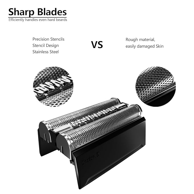 Series 5 Electric Shaver Replacement Head - 52B Compatible with Braun Series 5 Electric Razors, 52B Blades for Braun S5 Replacement Head for 5020, 5020S, 5030, 5030S