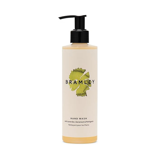 BRAMLEY Hand Wash, 250ml | Lavender, Geranium & Petitgrain Essential Oils | Natural Hand Wash with 100% Natural Fragance | Liquid Hand Soap | Vegan and Cruelty Free | Gift | Green living | Gift