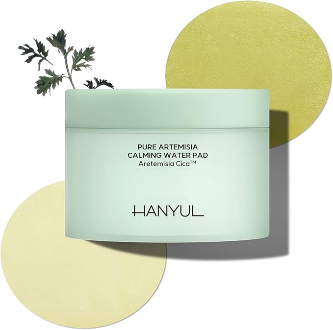 HANYUL Pure Artemisia (Mugwort) Calming Toner Pads | Deep Moisturizing and Quick Soothing, Herb Extracts with CICA, Korean Pre-Makeup Skincare, Redness Relief Masks, 60 Sheets, 5.74 Fl Oz