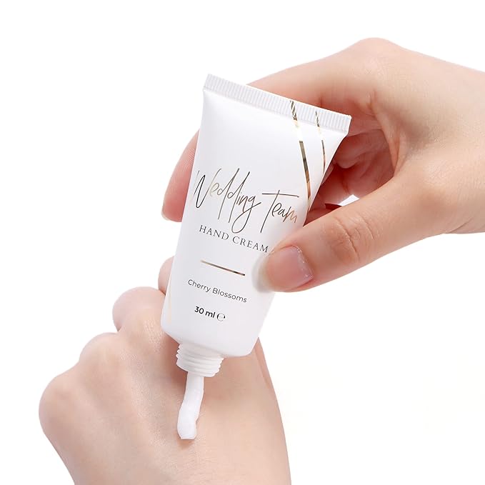 Pop Fizz Designs Wedding Team Hand Cream | Bridesmaids Proposal Gifts | Will You Be My Bridesmaid? | Bridal Shower Favors | Marble| 10 Pack