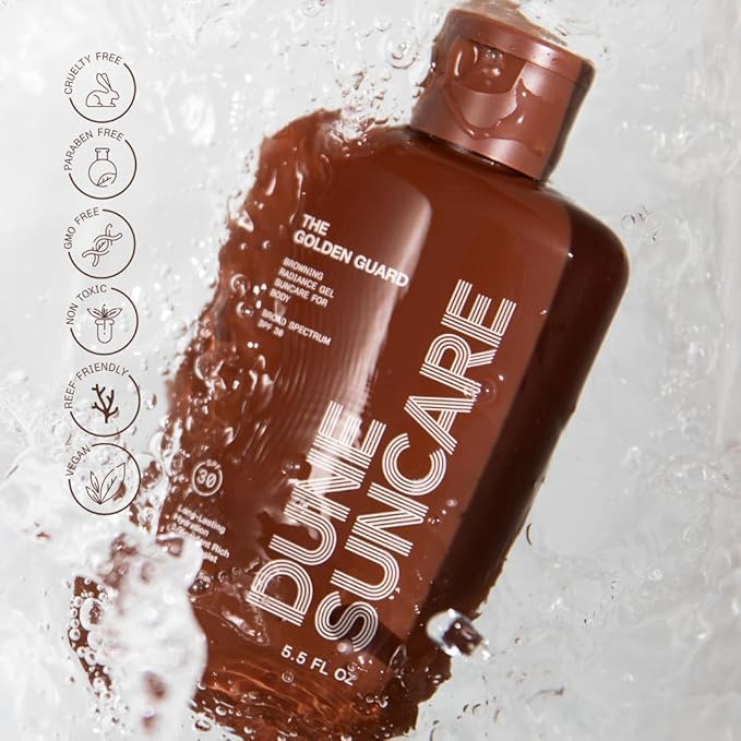 The Golden Guard Sunscreen - Reef-safe tinted Sun screen for Body - Browning Broad Spectrum Spf 30 Sun block - sun tanning lotion alternative that protects, Hydrates, and moistures your skin 5.5 Fl Oz