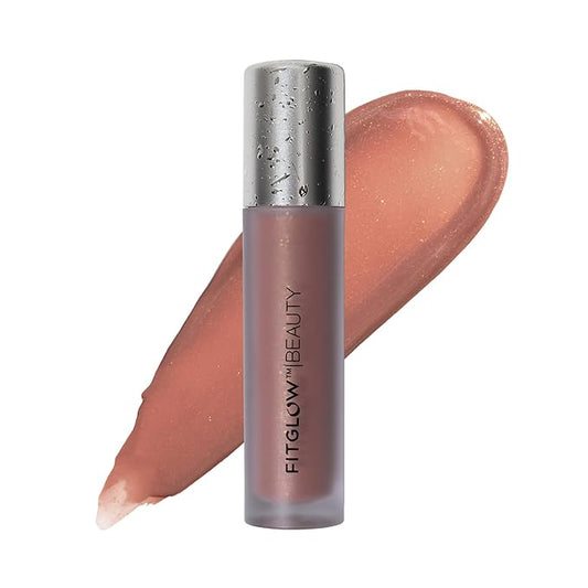 FITGLOW Beauty - Lip Color Serum | Vegan, Woman-Owned Clean Beauty (Gleam - Beige Nude)