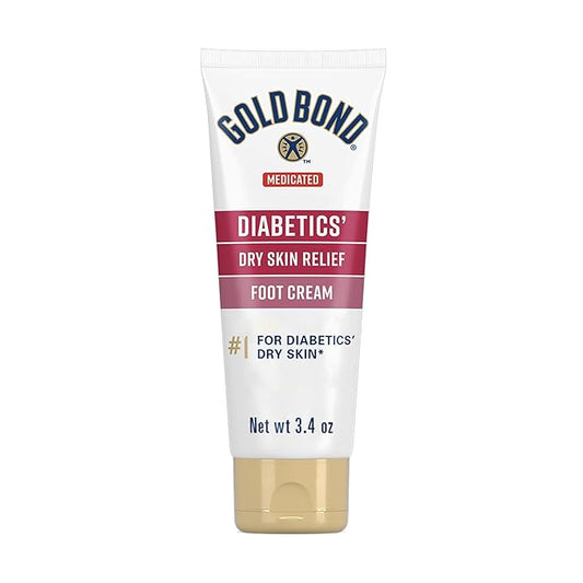 Gold Bond Medicated Diabetics' Dry Skin Relief Foot Cream, 3.4 oz., Skin Protectant