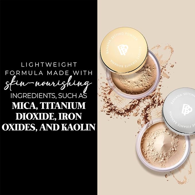 bellapierre Banana Setting Powder | Lightweight Color-Correcting Powder with All Day Makeup Protection | Eliminates Blotchiness and Dark Under-Eye Circles | Talc-Free | Matte Tint - Tan - 0.14 Oz
