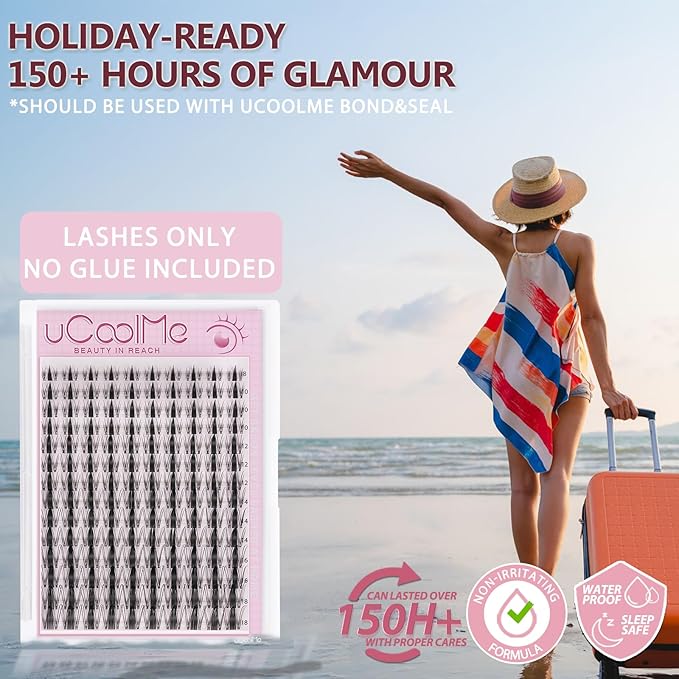 Fairy Lash Clusters 8-18mm Manga Eyelash Clusters C Curl - WideSpan DIY Eyelash Extensions Wet-Look Spiky Anime Lashes Individual Fake Eyelashes Clusters with 0.05mm Ultra-Thin Invisible Lash Band