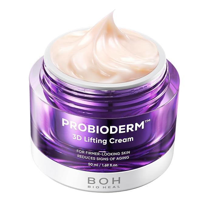 Probioderm 3D Lifting Cream 1.7 fl oz | Advanced Korean Anti-Aging Probiotic Facial Night Cream with 17-Peptide Complex & Patented Probioderm for Wrinkles on Face and Neck