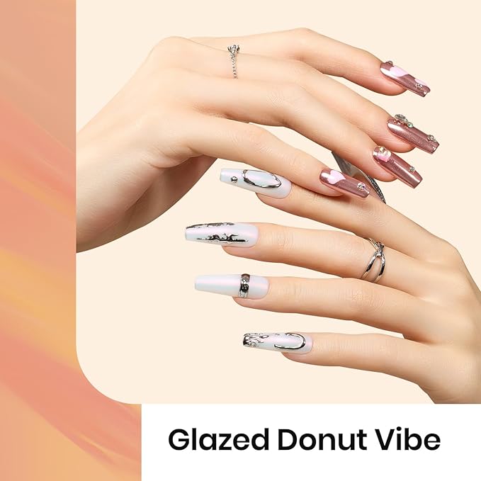 Beetles 20 Colors Metallic Chrome Nail Powder, Metallic nail polish Chrome Powder Mirror Effect Holographic Aurora Nail Art 0.5g/Jar, with Top Coat & Decoration Sealing Gel Black White Gel Polish