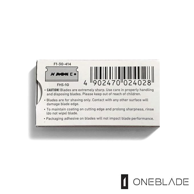 90 Feather FHS-10 Japanese Steel Razor Blades - Refill for OneBlade Core, Hybrid, & Genesis Razors - Single Blade Razor