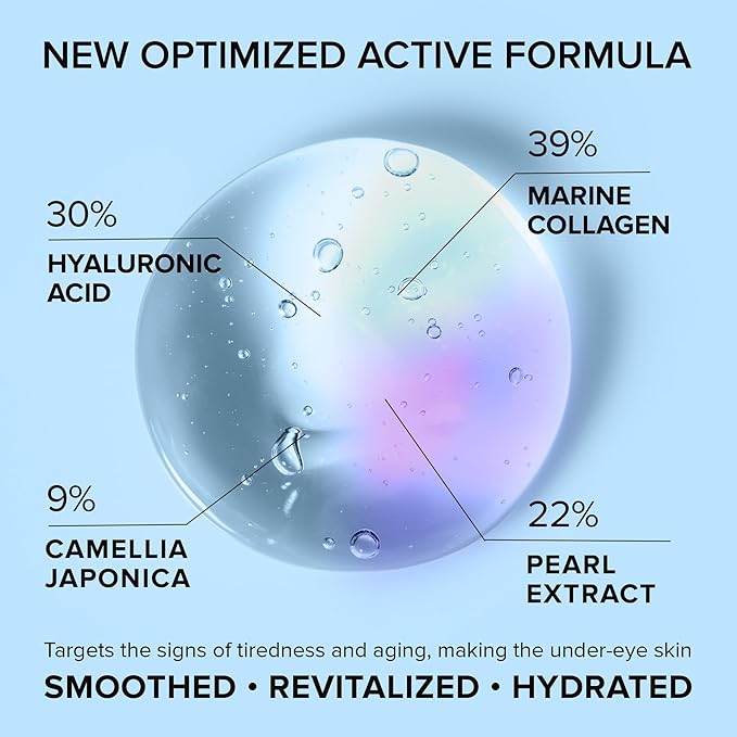 MAREE Eye Gels - Under Eye Patches for Puffy Eyes and Dark Circles with Natural Marine Collagen & Hyaluronic Acid - Anti-Aging Masks for Face to Soothe Puffiness - Undereye Mask Patches