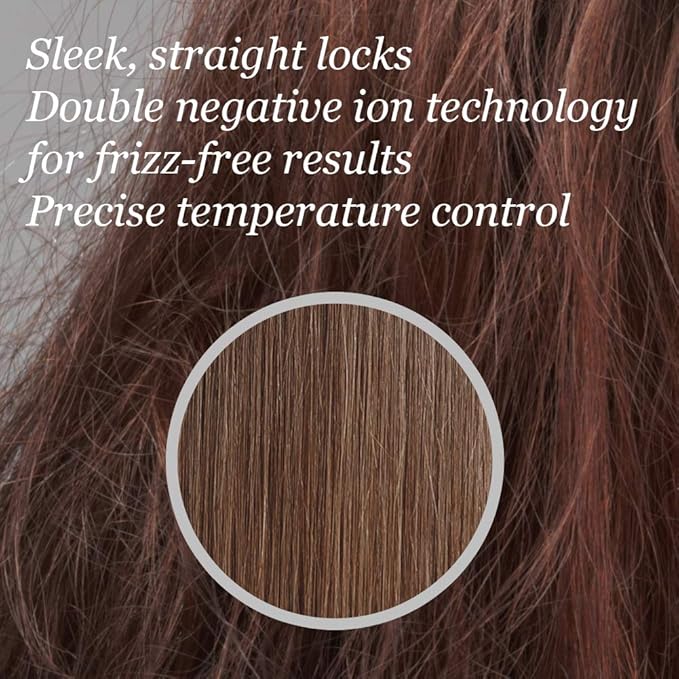 L'ANGE HAIR Le Vite Straightening Brush | Heated Hair Tool for Smoother, Frizz-Controlled Look | Dual-Voltage Hot Brush Straightener for Effortless Styling & Shine | Ceramic Standard Size (Black)