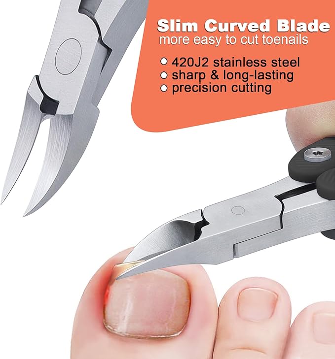 Nail Clippers for Thick & Ingrown Toenails,Portable Folding Design Heavy Duty Toenail Clippers,Powerful and Easy Use for Men Seniors