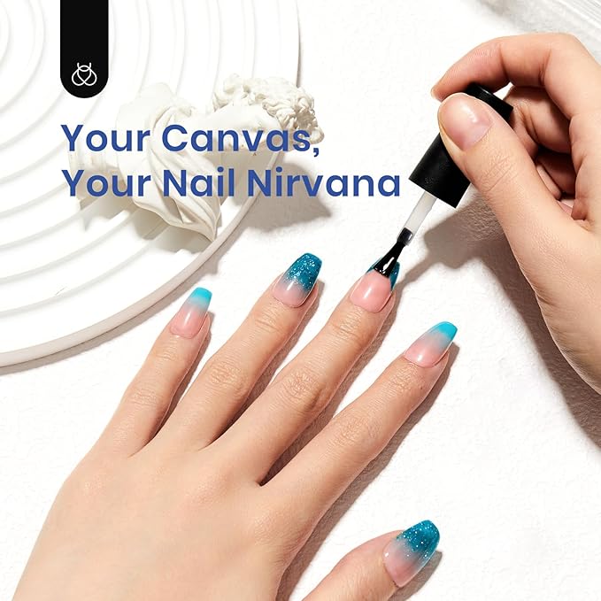 Beetles Gel Nail Kit Easy Nail Extension Set 504Pcs Pre Filed Half Matte Short Coffin Gel Nail Tips with 5 in 1 Multipurpose Glue Gel Base Uv Led Nail Lamp No Wipe Base Coat Soak Off Long-Lasting