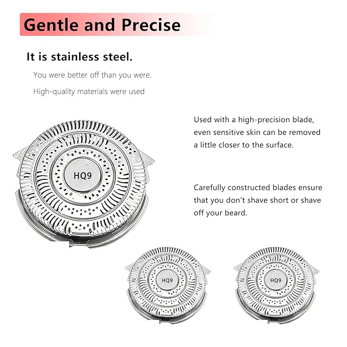 HQ9 Replacement Heads Blades Compatible with Phillips Norelco Hq9 Replacement Shaver Heads,Razor Series HQ9 Shaving for Philips Norelco SpeedXL 8240XL, 8100 series, 8200 series, 9100 series,PT/AT900