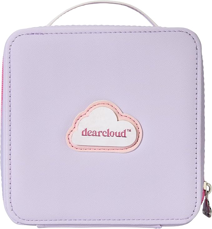 x Moomin Off To The Sea Cosmetics Bag – Cute Faux Leather Makeup Organizer with Plush Lining, Travel-Ready (Purple Seashell Moomin)