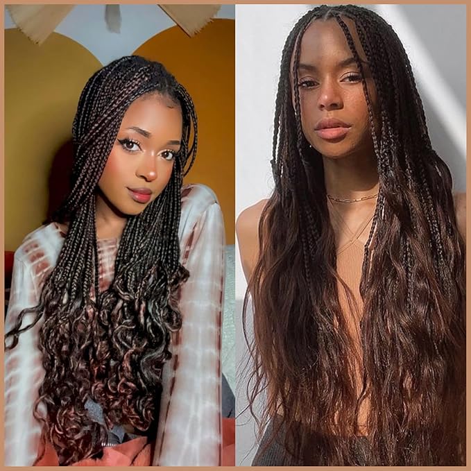 Pre-stretched Braiding Hair, Original Braid Hair Extensions, Hot Water Setting Crochet Hair Braids, Yaki Texture Easy Braiding Hair (24''-pack of 8, 1b/30)…