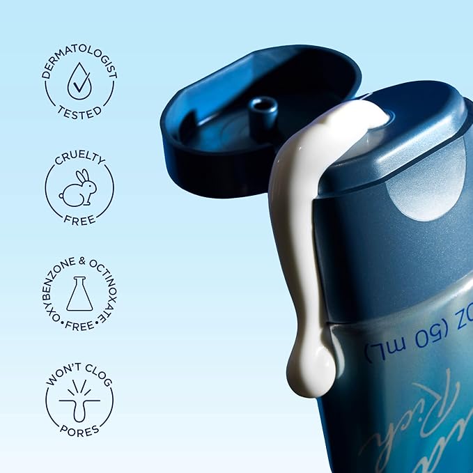 Bioré UV Aqua Rich Daily Hydrating Facial Moisturizer SPF 50 | Oil-Free Sunscreen & Primer for Makeup with Hyaluronic Acid, No White Cast, Non-Comedogenic, For Sensitive Skin, PA++++, 1.7 Oz, 3pck