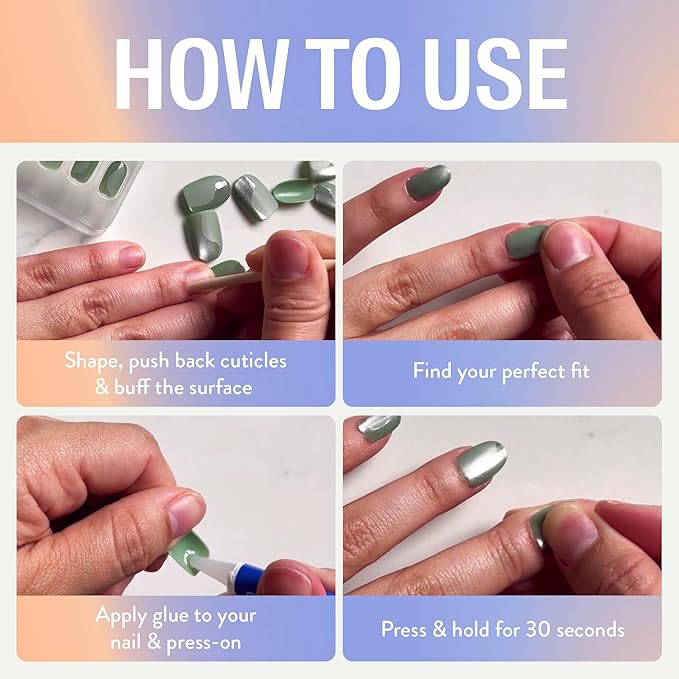 Chillhouse - Chill Tips Press on Nails Kit - She's the Prize Bundle (3-Pack) - 24 Nail Shapes & Sizes - Up to 3 Weeks Wear - Customizable Fit, Reusable - Latina Founded, Women Owned, Beauty, Self Care