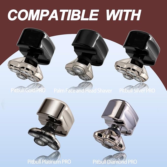 Pro 4 Head Replacement Blades for Pitbulls Bald Head Razors Gold PRO, Silver PRO, Platinum PRO… Series, Precision Replacement Blades for Head, Face, and Body Grooming.(4Packs)