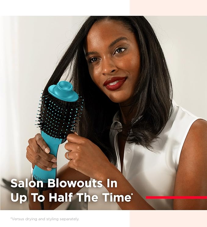 REVLON One-Step Volumizer Original 1.0 Hair Dryer and Hot Air Brush, Mint