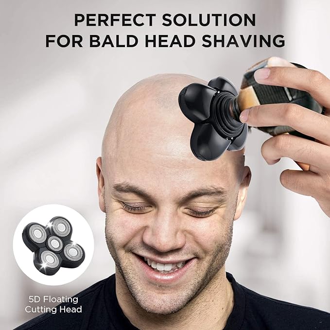 Shaver Replacement Blades Compatible with Freedom Head Shaver Kit, 5 Head Replacment Shaver Heads for Bald Men Head and Face Electric Razor Shaver Head (Heads/2PCS)