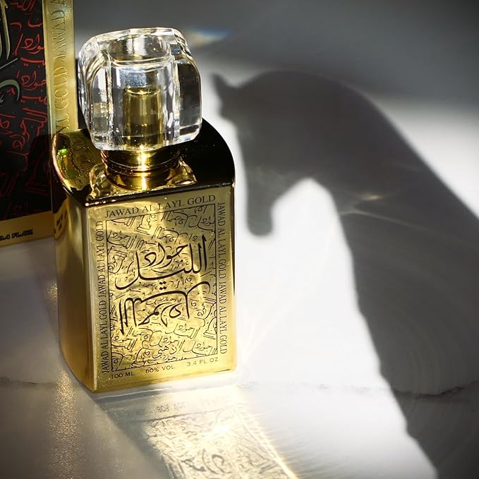 Khalis Jawad Al Layl Gold Eau de Parfum 3.4 oz - Bold Oriental Perfume with Rich Woods and Spices loved for its long lasting trail and compliment catching aroma