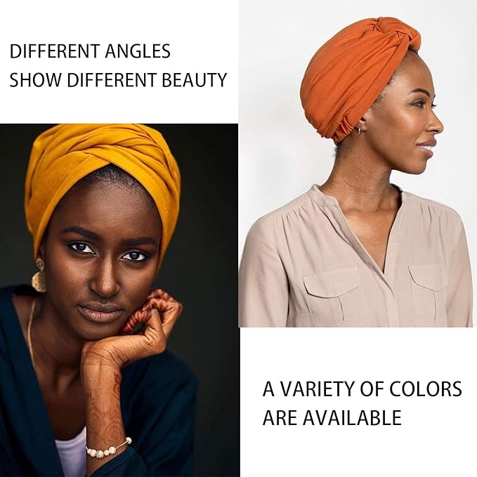 12 Pieces Head Wrap Scarf Stretch Jersey Turban Extra Long Ultra Soft Urban Headwraps for Women Solid Color African Headwear Headband Tie Wholesale Set 03