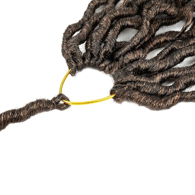 Aipin Long New Goddess Locs Crochet Hair 22 Inch Boho River Locs Hippie Locs Wavy Crochet With Curly Hair In Middle And Ends Braids Hair Extensions (8Packs,22 inch, T30)