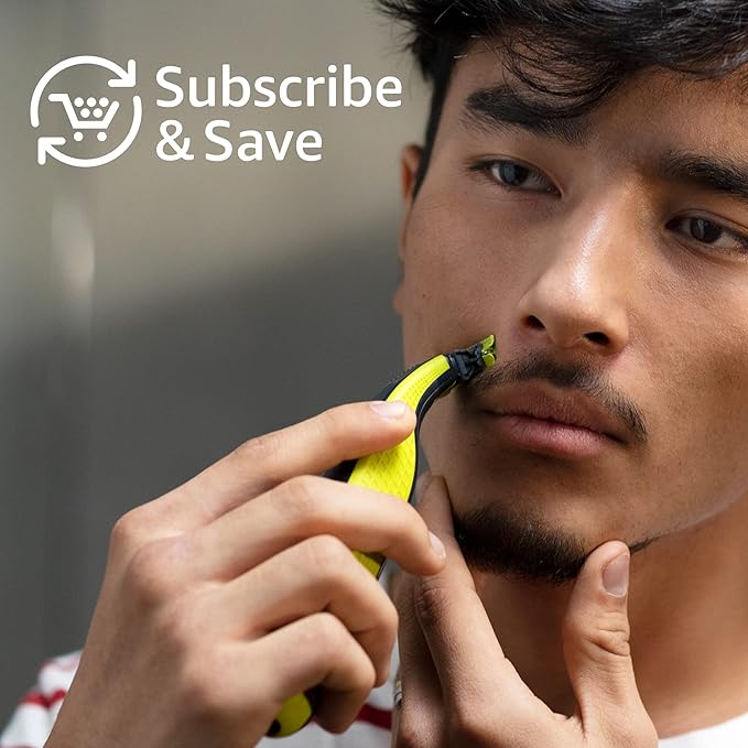 Philips Norelco OneBlade 360 Replacement Blades, for OneBlade Electric Shaver and Trimmer, Durable Stainless Steel, Trim, Edge and Shave, 2 pack, QP420/80