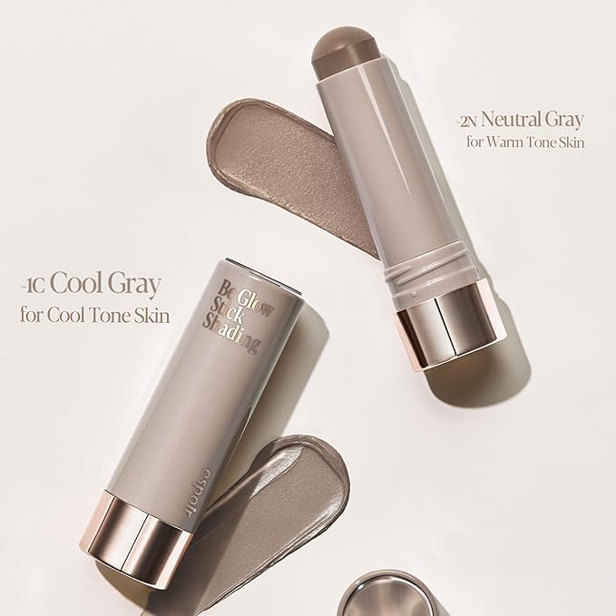 espoir Be Glow Shading Stick Contour │Smooth Gliding Face Shaping Makeup │ Subtle Contour Color fo Natural Look on Face │Creamy Solid Texture (Cool Gray, Stick)