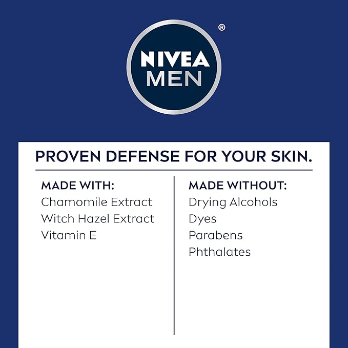 NIVEA MEN Sensitive Shave Foam with Vitamin E, Soothing Chamomile and Witch Hazel Extracts, 6 Pack of 7 Oz Cans