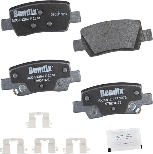 Bendix Priority1 CFC2373 Ceramic Rear Brake Pads for Hyundai Elantra 2024-2021, Kia Seltos 2023-2021