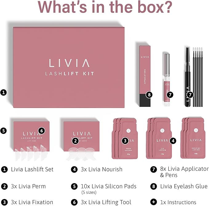 Eyelash Lift Kit – Instant, Salon-Quality Curls Without Harmful Hormones – Safe DIY Kit with 3 Applications – Long-Lasting Lift for Gorgeous Lashes in Minutes