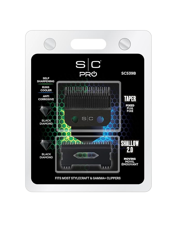 StyleCraft Replacement Fixed Black Diamond DLC Taper with DLC Shallow Tooth 2.0