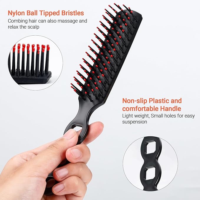 100 Packs Bulk Hair Brushes for Homeless, Anti Entangling Hair Brushes Anti Static Massage Combs, Disposable Plastic Hairbrush suitable Shelter Hotel Nursing Home Charity Church -Individually Wrapped