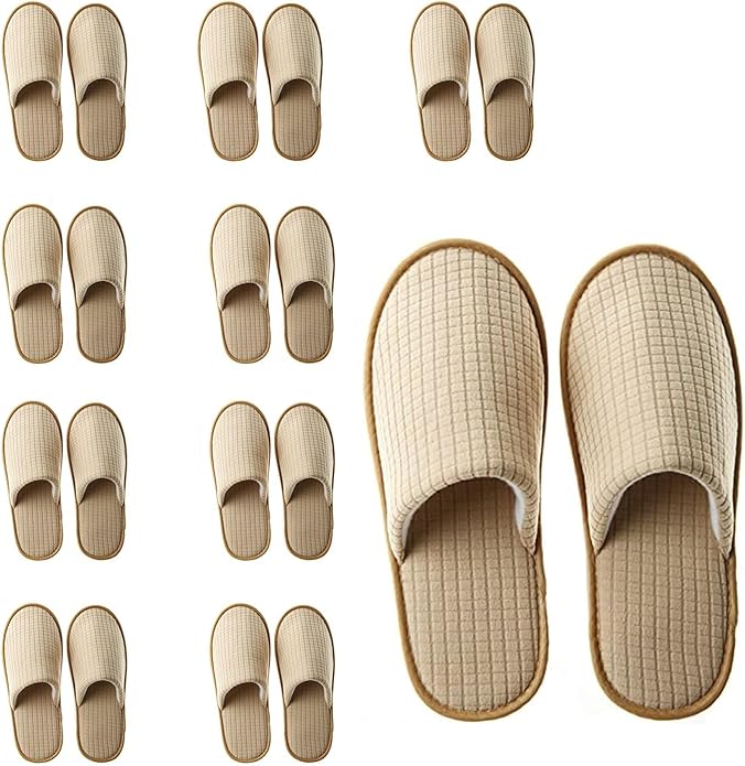Pairs Spa Slippers, Non Slip Disposable Slippers For Guest, Washable Reusable, Which Can Be Used As Women Men, House, Indoor, Bathroom, Bedroom, Hotel, Bride Slippers