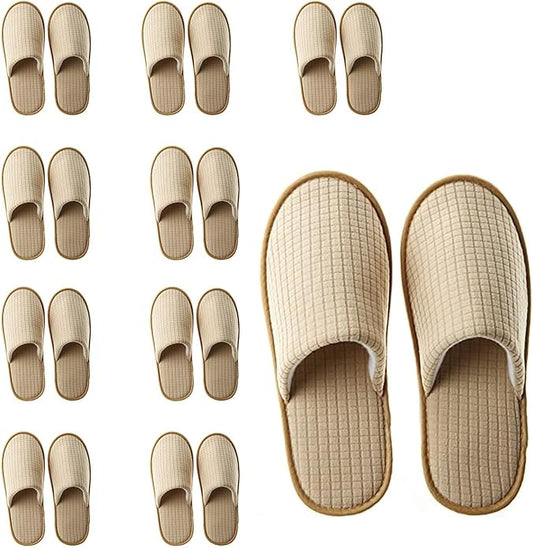 Pairs Spa Slippers, Non Slip Disposable Slippers For Guest, Washable Reusable, Which Can Be Used As Women Men, House, Indoor, Bathroom, Bedroom, Hotel, Bride Slippers
