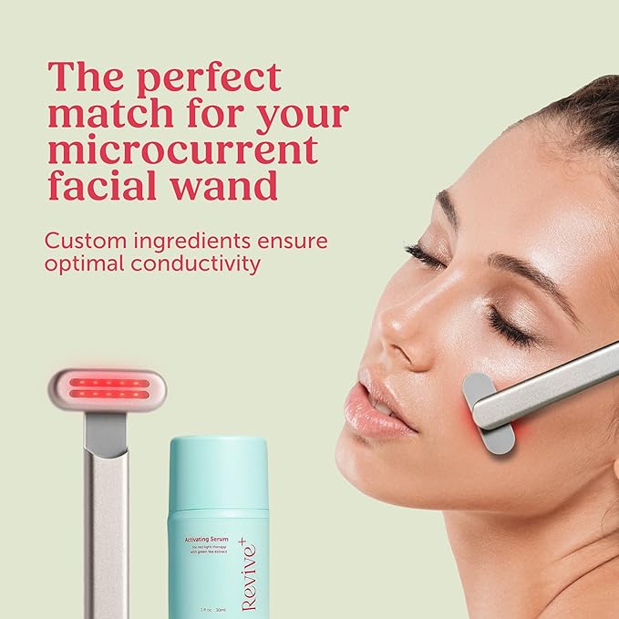 Red Light Therapy Activation Serum - Amplify Effects & Reduce Wrinkles with Hydrating Serum for Face - Green Tea Serum - Hydrating Face Serum Skin Care Routine - Hyaluronic Acid Serum for Face - 1oz