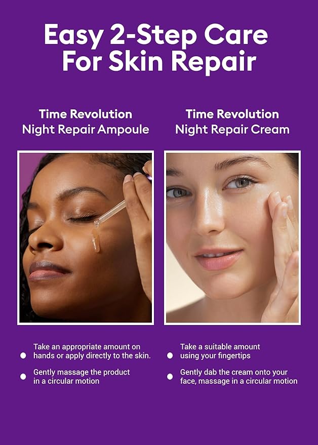 MISSHA Time Revolution Night Repair 5X Gift Set Night Repair Ampoule and Cream 5X, The First Essence 5X for Youthful, Glowing Skin, Mother's Day Gifts