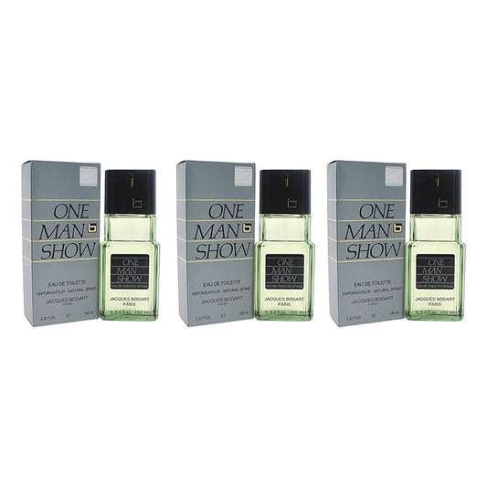 One Man Show By Jacques Bogart For Men. Eau De Toilette Spray 3.3 Ounces (Pack of 3)